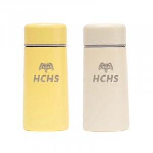 HCHS校徽款輕巧口袋保溫杯150mL_米色/黃色