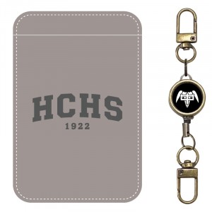 HCHS皮革雙層證件套(含伸縮扣)_水泥灰