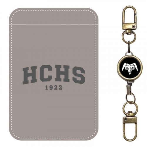 HCHS皮革雙層證件套(含伸縮扣)_水泥灰